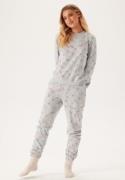 ONLY Onlchristmas Pant Light Grey Melange Aop:hearts XS