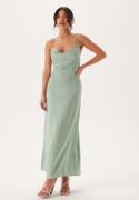 Bubbleroom Occasion Waterfall Satin Ankle dress Dusty green 42