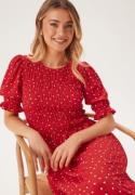 Happy Holly Short Sleeve Smock Dress Red 32/34