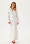 BUBBLEROOM Linen Blend Maxi Skirt Offwhite 36