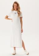 Calvin Klein Jeans Monologo Long Rib Tee Dress Yaa Brilliant White L