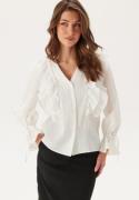 VERO MODA Vmkausa Frill Ls Top Snow White XS