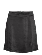 Satina Molanna Skirt Kort Nederdel Black Bzr