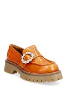Shoes Loafers Flade Sko Orange Billi Bi