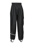 Rainwear Pants -Solid Pu Outerwear Rainwear Bottoms Black CeLaVi