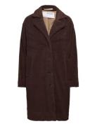 Slflana Teddy Coat B Outerwear Coats Winter Coats Brown Selected Femme