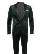 Velvet Tuxedo Suit Habit Green Lindbergh