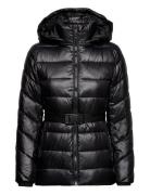Essential Belted Jacket Foret Jakke Black Calvin Klein