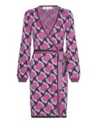 Dvf Alexio Wrap Dress Kort Kjole Purple Diane Von Furstenberg