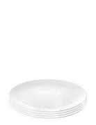 Relief - White Dessert Plate Home Tableware Plates White Aida