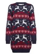 Vianna Reindeer Christmas Knit Dress/Ka Kort Kjole Multi/patterned Vil...
