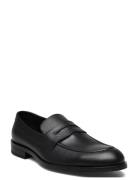 Biabyron Loafer Leather Loafers Flade Sko Black Bianco