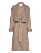 Fqtuksy-Jacket Trenchcoat Frakke Brown FREE/QUENT