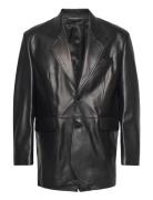 D2. Over D Leather Blazer Læderjakke Skindjakke Black GANT