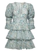 Georgette Flounce Dress Kort Kjole Blue By Ti Mo