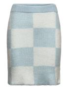 Kiana Knit Skirt Kort Nederdel Blue Noella