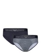 Men's Knit 2-Pack Brief Underbukser Y-front Briefs Navy Emporio Armani
