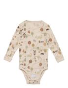 Body Aop Bodies Long-sleeved Beige Lindex