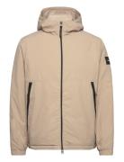 Padded Crinkle Nylon Jacket Foret Jakke Beige Calvin Klein