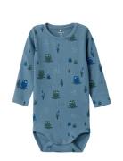 Nbmnolan Slim Ls Body Bodies Long-sleeved Blue Name It