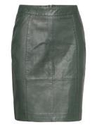 Dictedep Leather Skirt Kort Nederdel Green DEPECHE