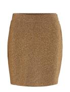Vimynte Hw Short Skirt/Ka Kort Nederdel Gold Vila