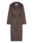 Millaiw Shawlcollar Outerwear Coats Winter Coats Brown InWear