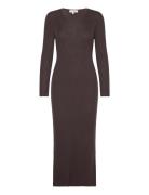 Kora Knitted Dress Maxikjole Festkjole Brown Marville Road