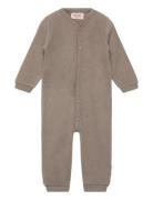 Wool Fleece Jumpsuit Jumpsuit Beige Wheat