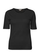 Silk Jersey - T-Shirt Top Black Lady Avenue