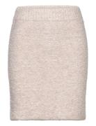 Objfrill Hw Short Knit Skirt 128 Kort Nederdel Beige Object