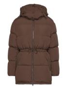 Mid Length Down Jacket Foret Jakke Brown GANT