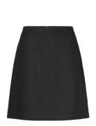 Slfmercy-Ula Hw Mini Wool Skirt Kort Nederdel Black Selected Femme