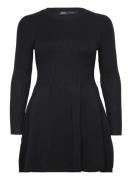 Onlalma L/S O-Neck Dress Knt Noos Kort Kjole Black ONLY