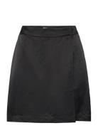 Mschmalvina Ulla Wrap Skirt Kort Nederdel Black MSCH Copenhagen