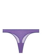 Lace Satin Thong G-streng Undertøj Purple Understatement Underwear