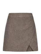 Yasfudge Hw Short Skirt - Pb Kort Nederdel Brown YAS