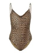 Pcbaomi Swimsuit Sww Noos Bc Badedragt Badetøj Brown Pieces