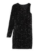 Nlfglam Shoulder Dress Dresses & Skirts Dresses Partydresses Black LMT...