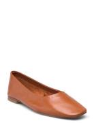 Leather Ballerina Ballerinasko Ballerinaer Brown Mango