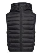 Quilted Gilet With Hood Foret Vest Black Mango