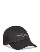 Graphic Twill Cap Accessories Headwear Caps Black Fred Perry