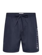 Les Deux Logo Swim Shorts Badeshorts Navy Les Deux