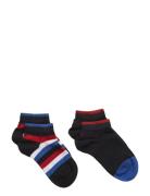 Th Kids Basic Stripe Quarter 2P Sokker Strømper Blue Tommy Hilfiger