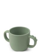 Peekaboo 2-Handle Cup Croco Green Home Meal Time Cups & Mugs Cups Gree...