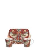 Strawberry Thief Red Mug And Tray Set Home Tableware Dining & Table Ac...