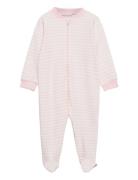 Nightsuit W.zipper A. Foot Pyjamas Sie Jumpsuit Pink Fixoni