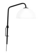 Jazz Opal/Sort Væglampe Home Lighting Lamps Wall Lamps Black Dyberg La...