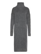 Vimathilda L/S Midi Knit Dress/Su/Pb Knælang Kjole Grey Vila