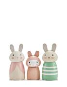Bunny Family Toys Playsets & Action Figures Wooden Figures Multi/patte...